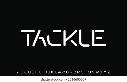 Modern abstract digital tech font. Logo creative font, type, technology, movie, digital, music, movie. Font and illustration in vector format.