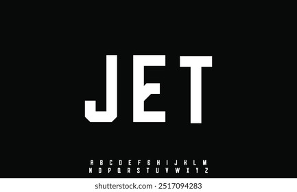 Fuente de tecnología digital abstracta moderna. Logo fuente creativa, tipo, tecnología, película, digital, música, película. Fuente e ilustración en formato Vector.