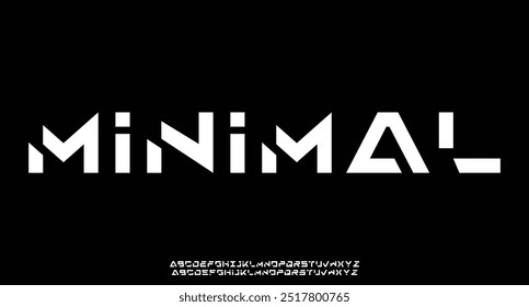 Modern abstract digital tech font. Logo creative font, type, technology, movie, digital, music, movie. Font and illustration in vector format.