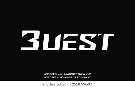 Fuente de tecnología digital abstracta moderna. Logo fuente creativa, tipo, tecnología, película, digital, música, película. Fuente e ilustración en formato Vector.