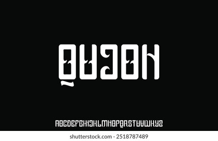 Fonte digital abstrata moderna da tecnologia. Fonte criativa logotipo, tipo, tecnologia, filme, digital, música, filme. Fonte e ilustração em formato vetorial.