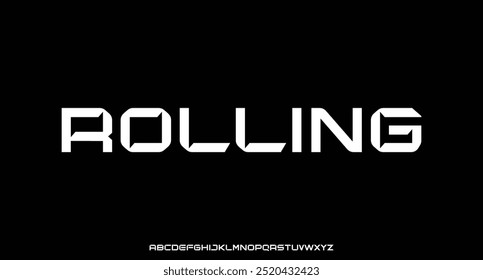 Modern abstract digital tech font. Logo creative font, type, technology, movie, digital, music, movie. Fonts and illustration in vector format.