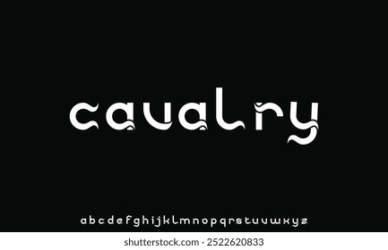 Fuente de tecnología digital abstracta moderna. Logo fuente creativa, tipo, tecnología, película, digital, música, película. Fuente e ilustración en formato Vector.