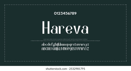 Modern abstract digital tech font. Logo creative font, type, technology, movie, digital, music, movie. Font and illustration in vector format.