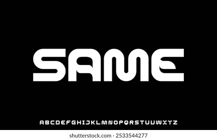 Modern abstract digital tech font. Logo creative font, type, technology, movie, digital, music, movie. Font and illustration in vector format.