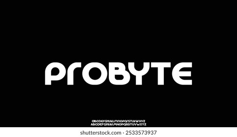 Modern abstract digital tech font. Logo creative font, type, technology, movie, digital, music, movie. Font and illustration in vector format.