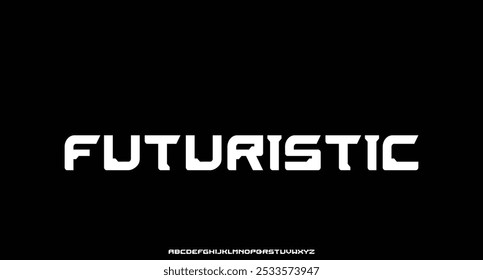 Modern abstract digital tech font. Logo creative font, type, technology, movie, digital, music, movie. Font and illustration in vector format.