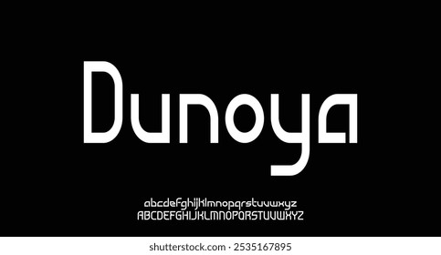 Modern abstract digital tech font. Logo creative font, type, technology, movie, digital, music, movie. Font and illustration in vector format.
