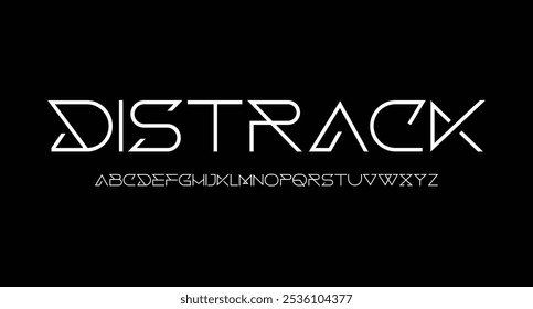 Modern abstract digital tech font. Logo creative font, type, technology, movie, digital, music, movie. Font and illustration in vector format.
