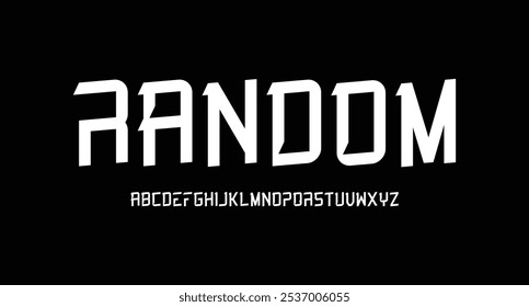 Moderne abstrakte digitale Schriftart. Logo kreative Schriftart, Typ, Technologie, Film, digital, Musik, Film. Schriftart und Illustration im Vektorformat.
