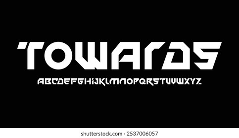 Modern abstract digital tech font. Logo creative font, type, technology, movie, digital, music, movie. Font and illustration in vector format.
