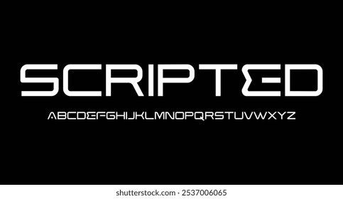 Modern abstract digital tech font. Logo creative font, type, technology, movie, digital, music, movie. Font and illustration in vector format.
