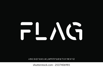 Modern abstract digital tech font. Logo creative font, type, technology, movie, digital, music, movie. Font and illustration in vector format.