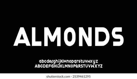 Moderne abstrakte digitale Schriftart. Logo kreative Schriftart, Typ, Technologie, Film, digital, Musik, Film. Schriftart und Illustration im Vektorformat.
