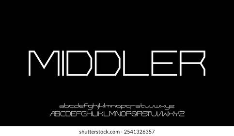 Modern abstract digital tech font. Logo creative font, type, technology, movie, digital, music, movie. Fonts and illustration in vector format. Luxury Font.
