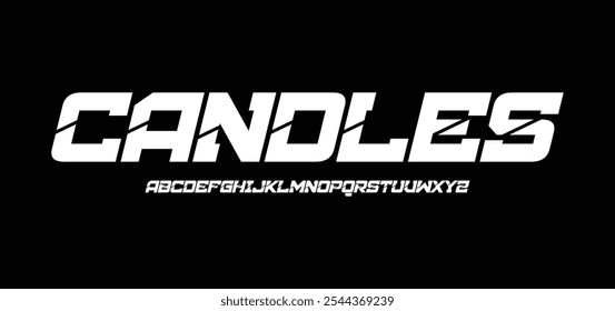 Moderne abstrakte digitale Schriftart. Logo kreative Schriftart, Typ, Technologie, Film, digital, Musik, Film. Schriftart und Illustration im Vektorformat.
