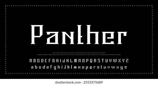 Modern abstract digital tech font. Logo creative font, type, technology, movie, digital, music, movie. Font and illustration in vector format.