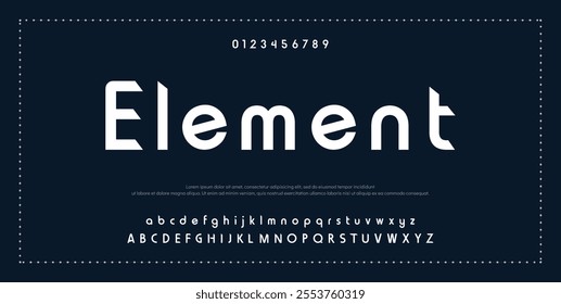 Modern abstract digital tech font. Logo creative font, type, technology, movie, digital, music, movie. Font and illustration in vector format.