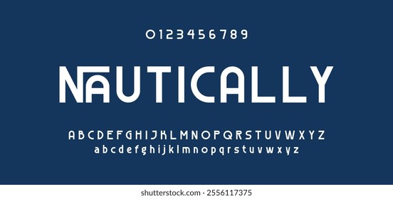 Modern abstract digital tech font. Logo creative font, type, technology, movie, digital, music, movie. Font and illustration in vector format. 