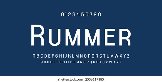 Modern abstract digital tech font. Logo creative font, type, technology, movie, digital, music, movie. Font and illustration in vector format. 