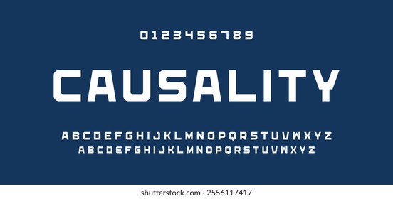 Modern abstract digital tech font. Logo creative font, type, technology, movie, digital, music, movie. Font and illustration in vector format. 