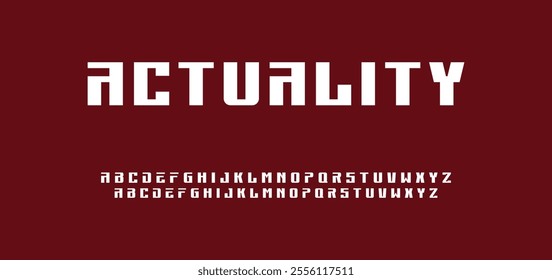 Modern abstract digital tech font. Logo creative font, type, technology, movie, digital, music, movie. Font and illustration in vector format. 