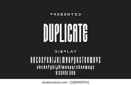 Modern abstract digital tech font. Logo creative font, type, technology, movie, digital, music, movie. Font and illustration in vector format.