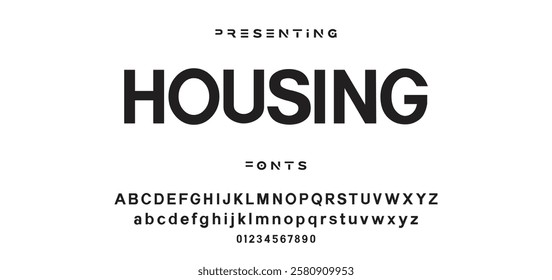 Modern abstract digital tech font. Logo creative font, type, technology, movie, digital, music, movie. Font and illustration in vector format.