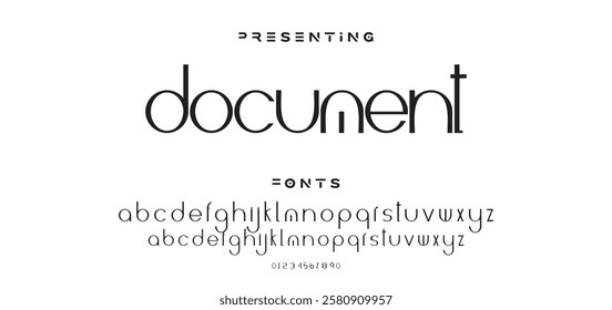 Modern abstract digital tech font. Logo creative font, type, technology, movie, digital, music, movie. Font and illustration in vector format.