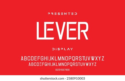 Modern abstract digital tech font. Logo creative font, type, technology, movie, digital, music, movie. Font and illustration in vector format.