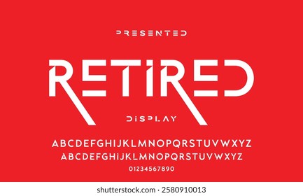 Modern abstract digital tech font. Logo creative font, type, technology, movie, digital, music, movie. Font and illustration in vector format.