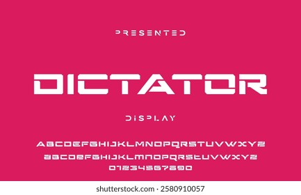 Modern abstract digital tech font. Logo creative font, type, technology, movie, digital, music, movie. Font and illustration in vector format.