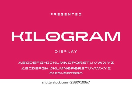 Modern abstract digital tech font. Logo creative font, type, technology, movie, digital, music, movie. Font and illustration in vector format.