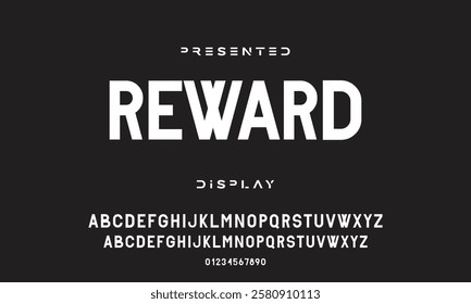 Modern abstract digital tech font. Logo creative font, type, technology, movie, digital, music, movie. Font and illustration in vector format.