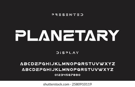 Modern abstract digital tech font. Logo creative font, type, technology, movie, digital, music, movie. Font and illustration in vector format.
