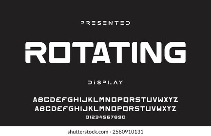 Modern abstract digital tech font. Logo creative font, type, technology, movie, digital, music, movie. Font and illustration in vector format.