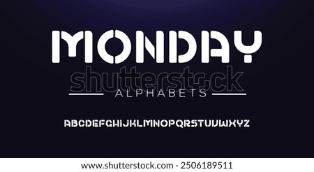 Modern abstract digital tech font. Logo creative font, type, technology, movie, digital, music, movie. Font and illustration in vector format.
