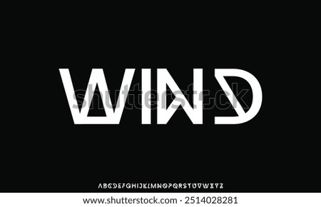 Modern abstract digital tech font. Logo creative font, type, technology, movie, digital, music, movie. Font and illustration in vector format.