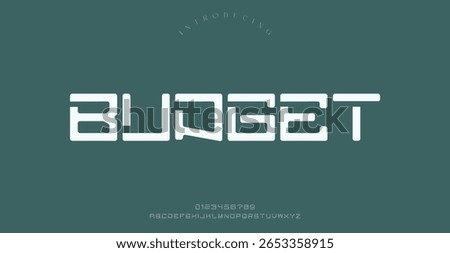Modern abstract digital tech font. Logo creative font, type, technology, movie, digital, music, movie. Font and illustration in vector format.