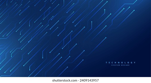 fondo azul de líneas tecnológicas digitales modernas y abstractas para vector de conexión a internet 