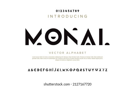 Modern abstract digital typhography. Minimalist alphabet music, sport, fashion, logo font. Creative vector illustration