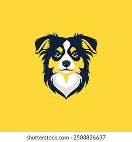 Modern abstract dog vector logo
