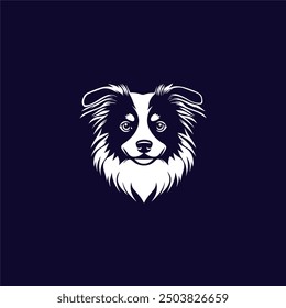 Modern abstract dog vector logo