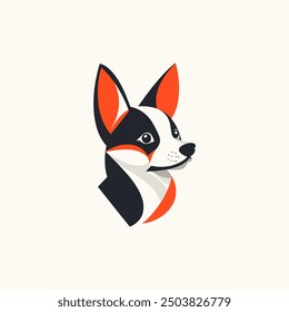 Logotipo abstracto moderno del Vector del perro