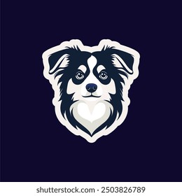 Logotipo abstracto moderno del Vector del perro