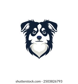Modern abstract dog vector logo