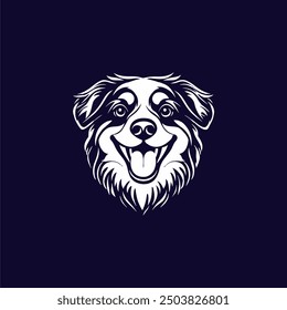 Modern abstract dog vector logo