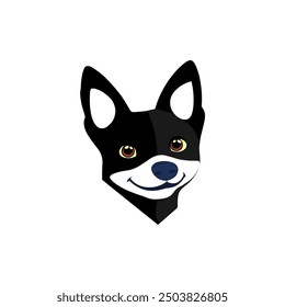 Modern abstract dog vector logo