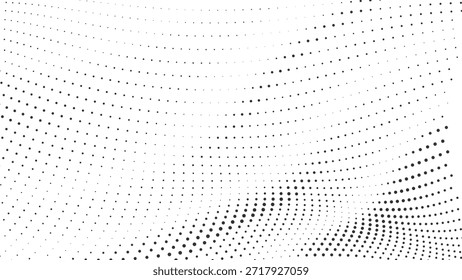 Superficie Abstractas moderna del gradiente del punto con las líneas orgánicas que fluyen Ilustración vectorial