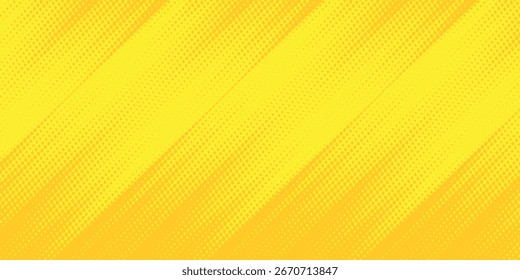Fondo abstracto moderno de la textura del grunge del gradiente del patrón amarillo del color del semitono de los puntos. para el Anuncio, la cubierta, el cartel, y el volante. Vector